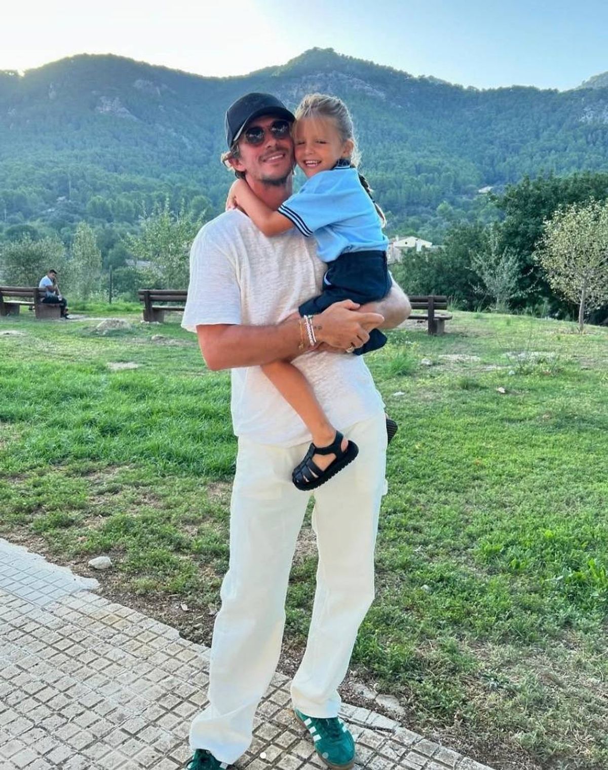 Jake Hall with his daughter River