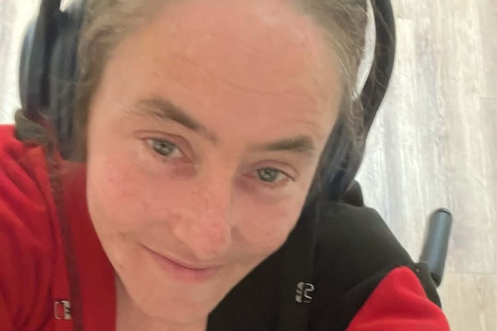 Jayme Stephen in her wheelchair was rushed to hospital five days after standing on a biscuit