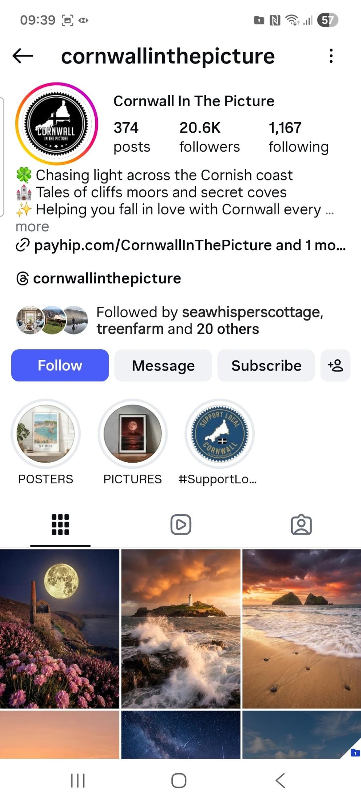 Instagram account