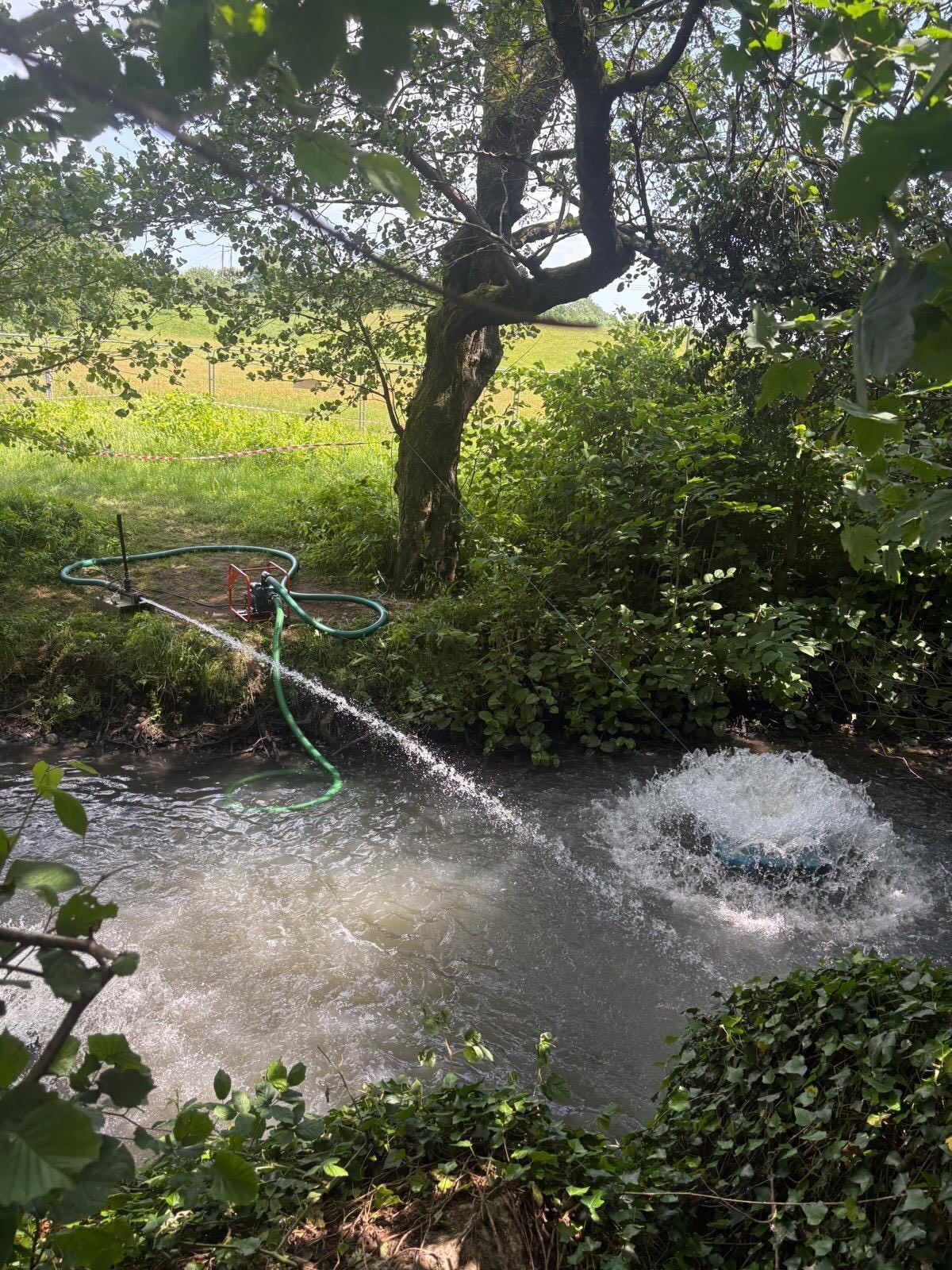 The smell of sewage appears to still be rife in the area