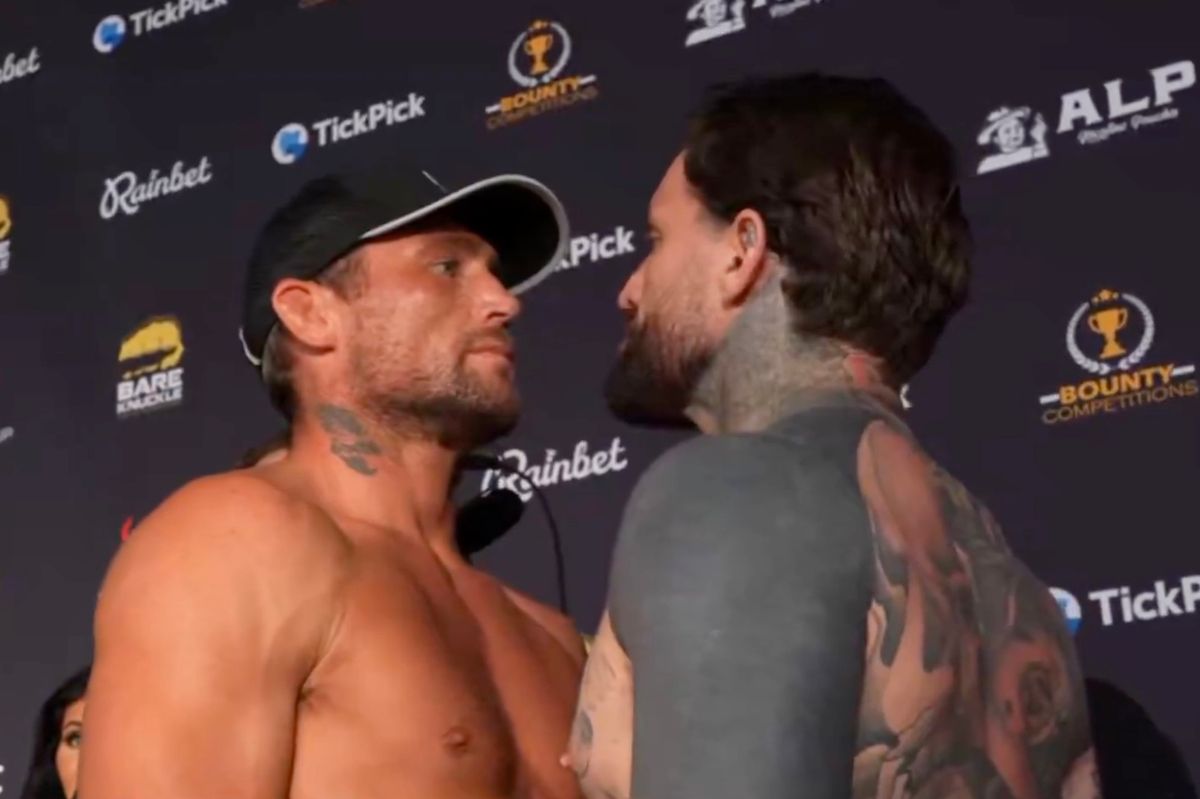 Darren Till and Aaron Chalmers face off ahead of their fight