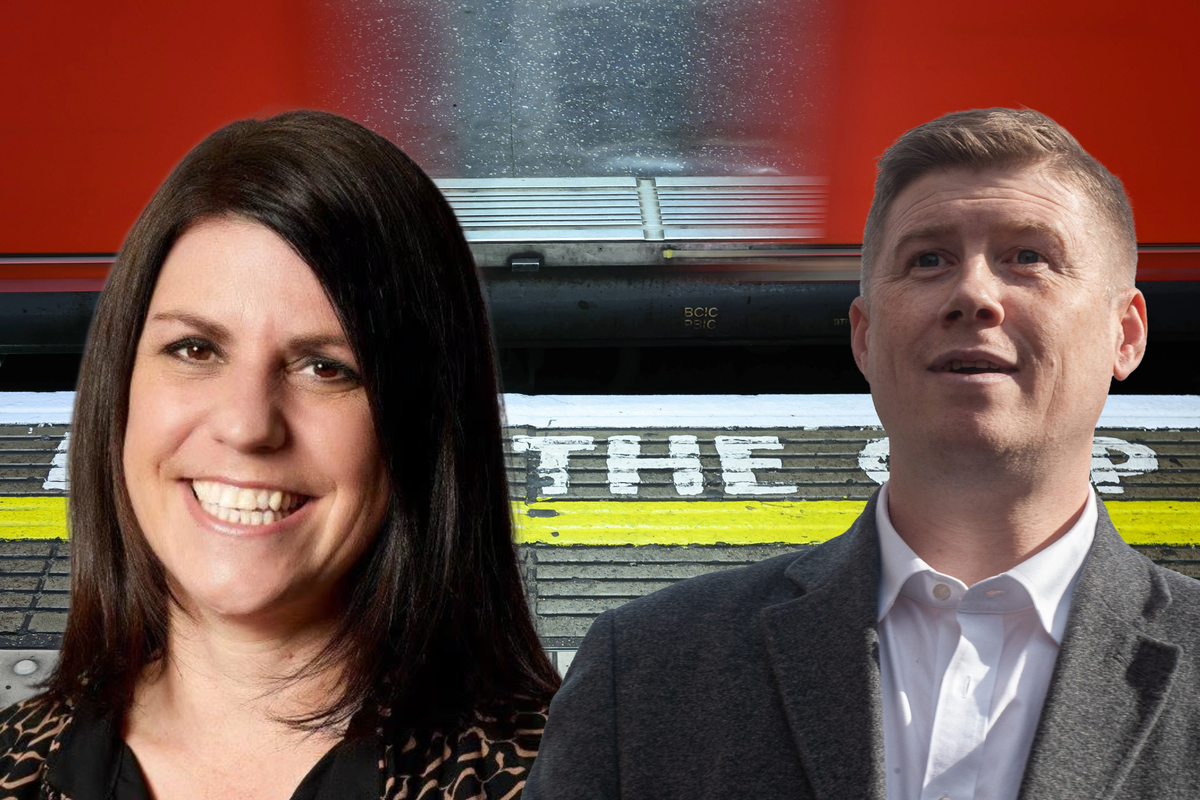 Claire Mann (Transport for London COO) and Eddie Dempsey (RMT union General Secretary)