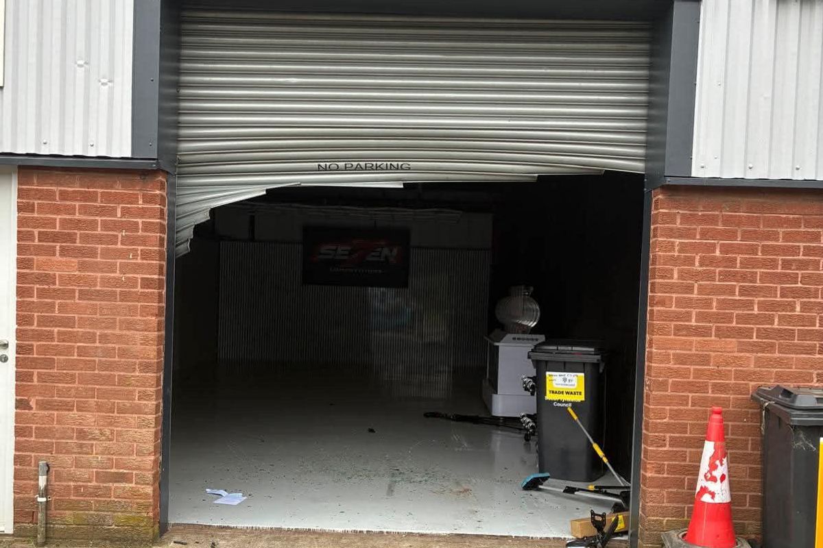 The shutter was smashed and the vehicles were stolen overnight