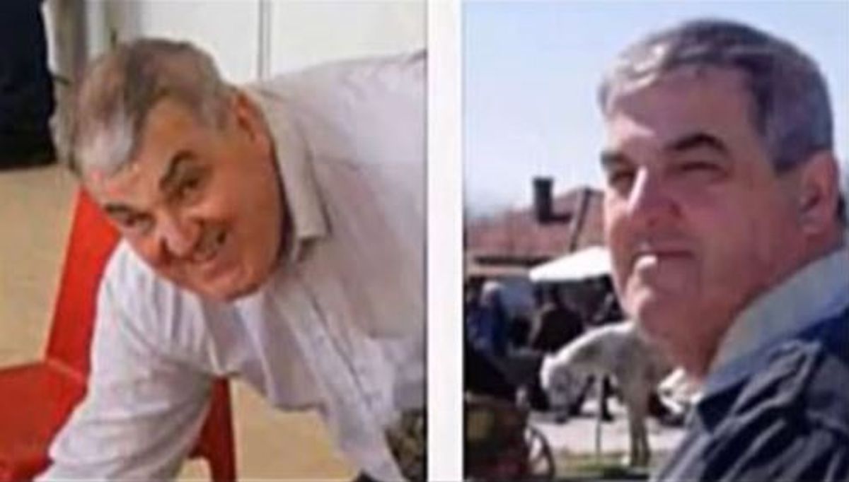 two pictures of man