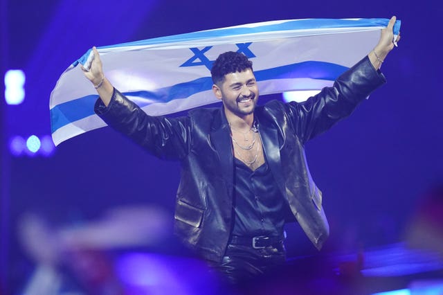 Noam Bettan during the grand final for the Eurovision Song Contest
