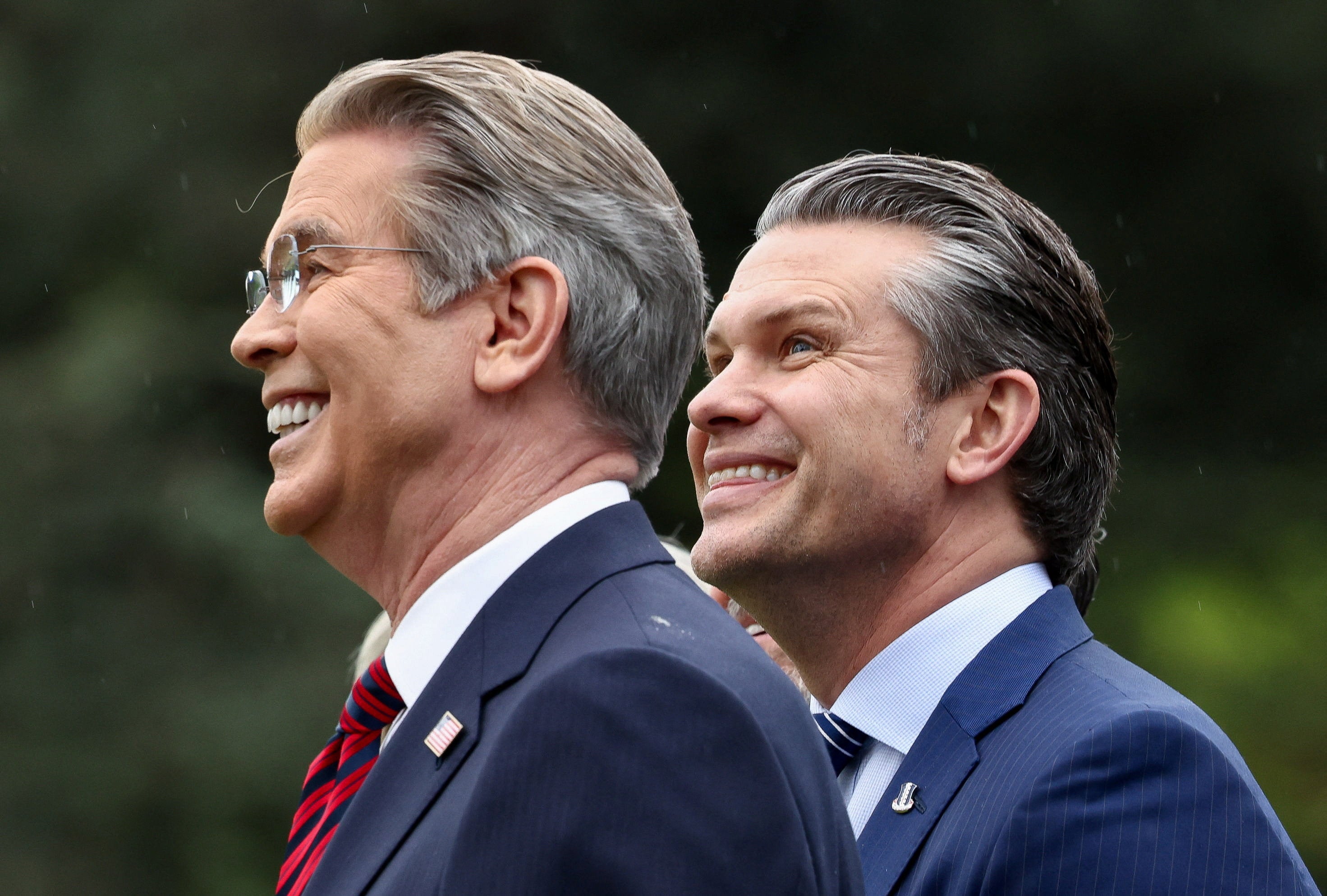 Secretary of the Treasury Scott Bessent (left) and U.S. Defense Secretary Pete Hegseth (right)