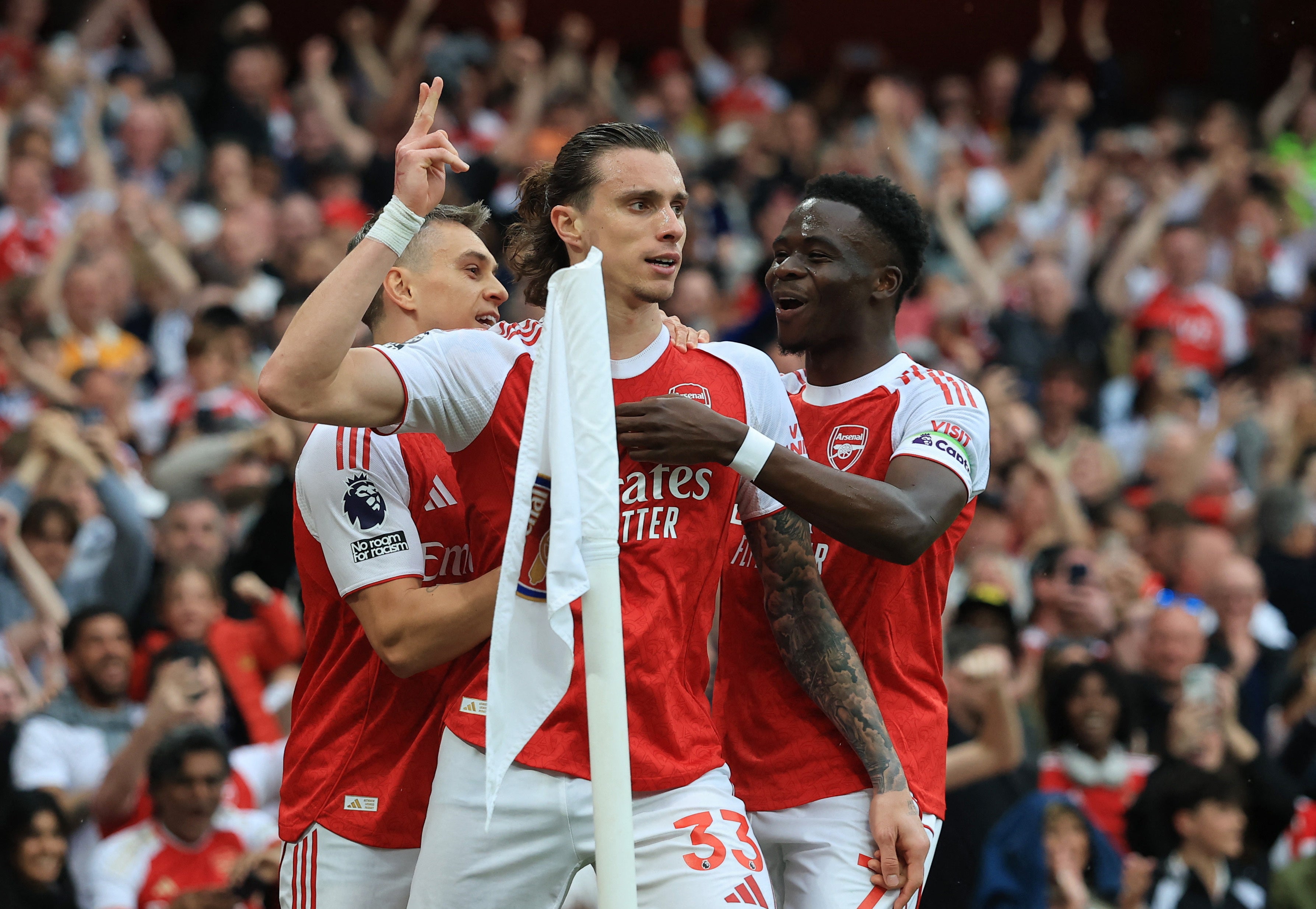 Arsenal would close in on the title with victory against West Ham