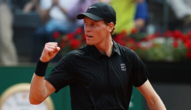 Jannik Sinner equals Novak Djokovic record as Alexander Zverev fumes over ‘worst court ever’