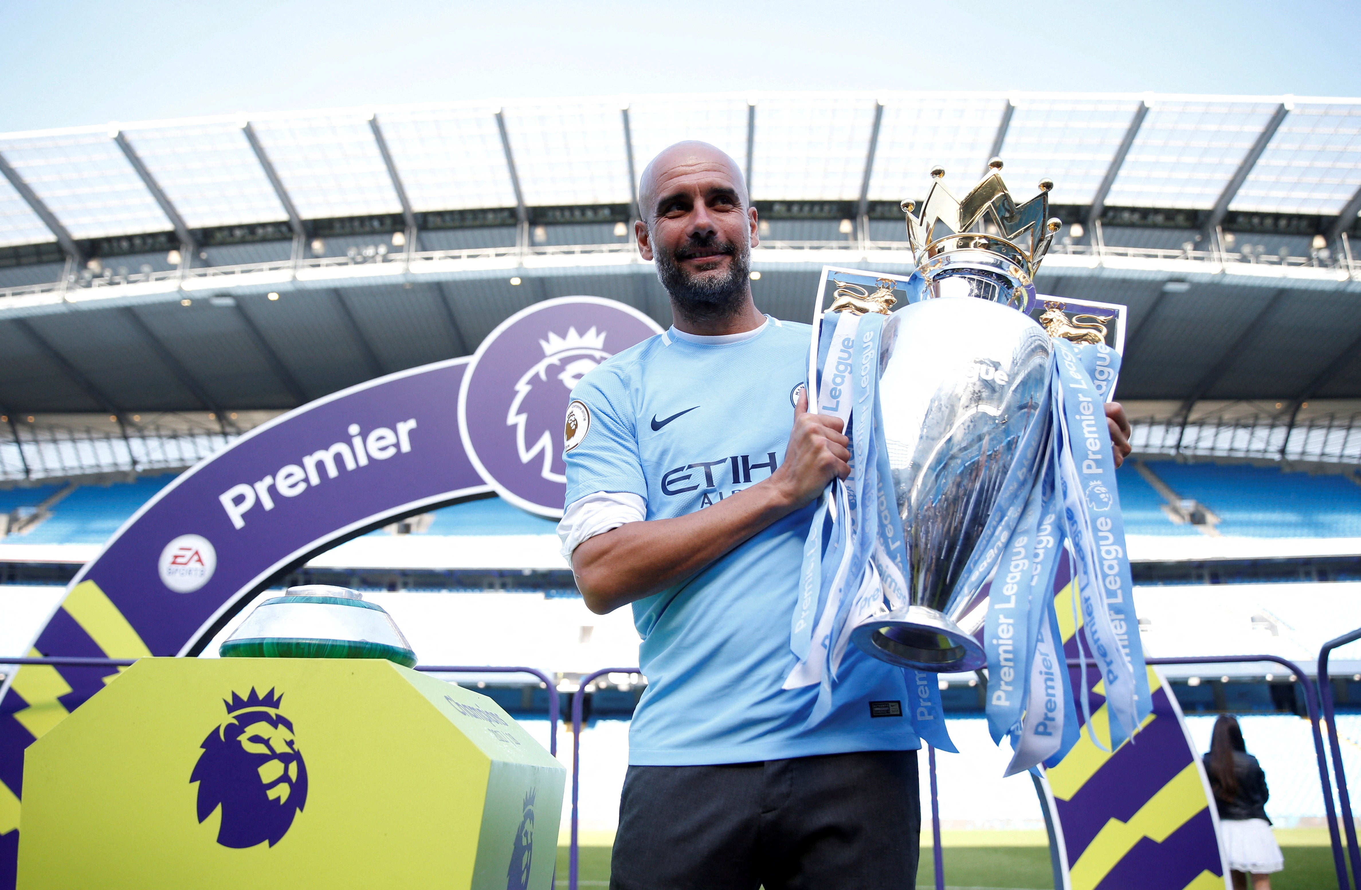 Pep Guardiola has won six Premier League titles with Manchester City
