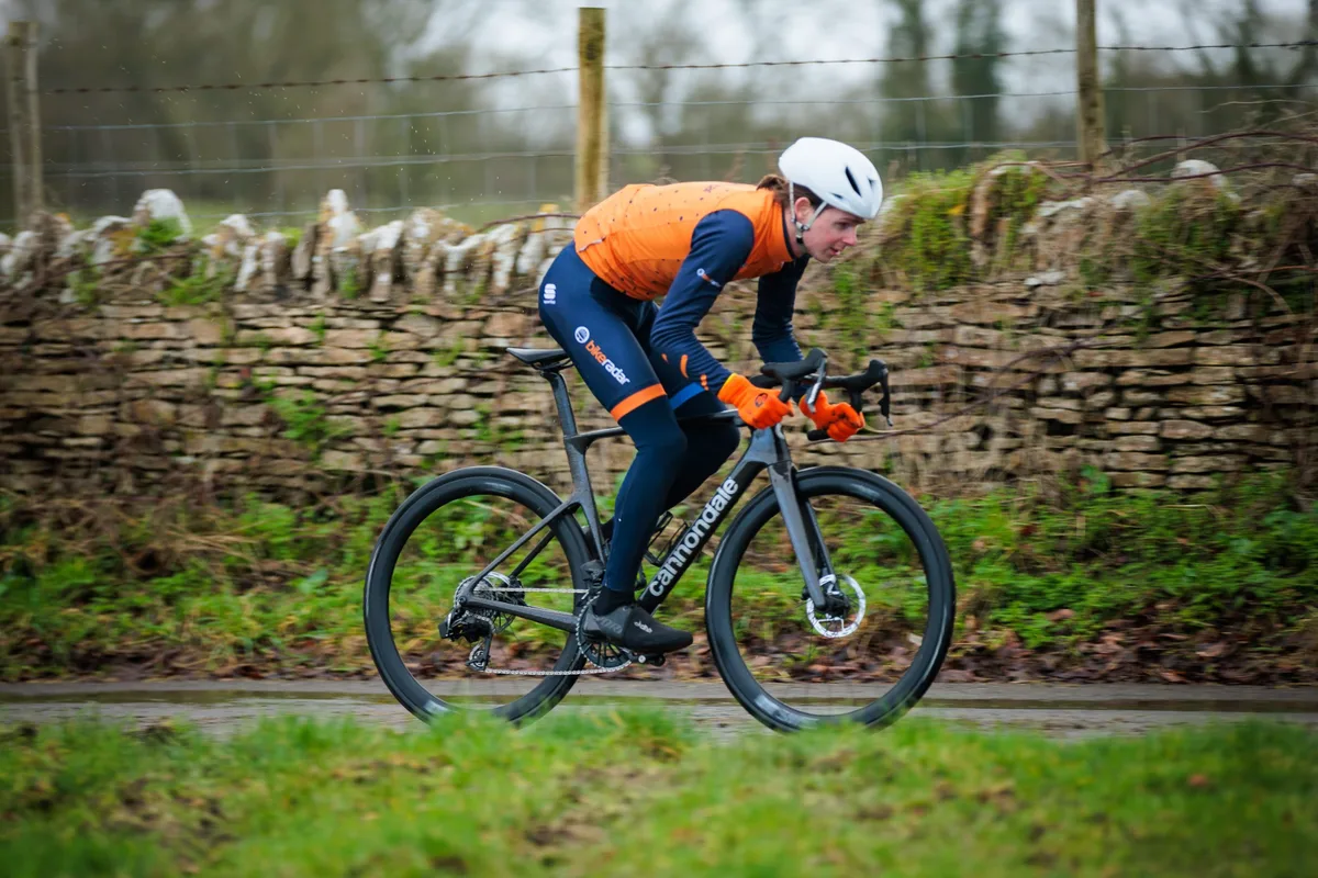 Man in BikeRadar cycling riding a 2026 Cannondale SuperSix Evo 3 (Gen 5)
