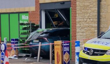 Crash into Asda in Wiltshire leaves two with injuries