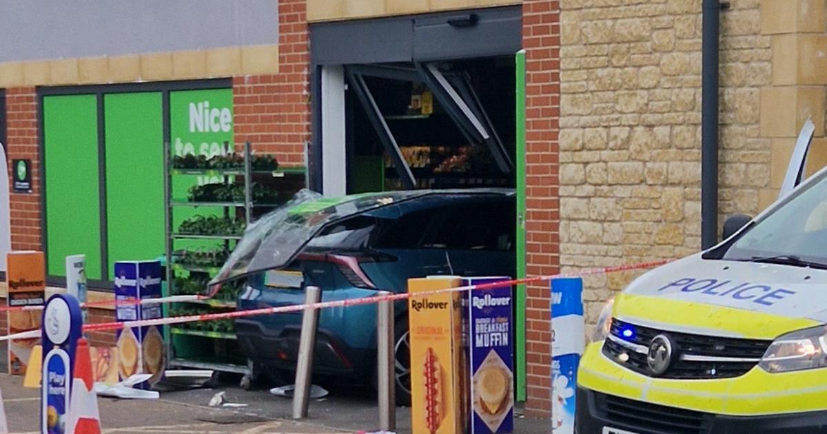 Crash into Asda in Wiltshire leaves two with injuries
