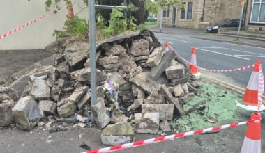 Haslingden crash - Flowers laid after man in his 20s dies
