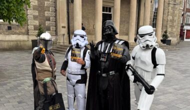 Star Wars characters seen in Salisbury for taxi company launch