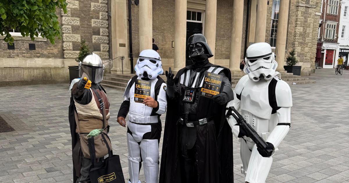 Star Wars characters seen in Salisbury for taxi company launch