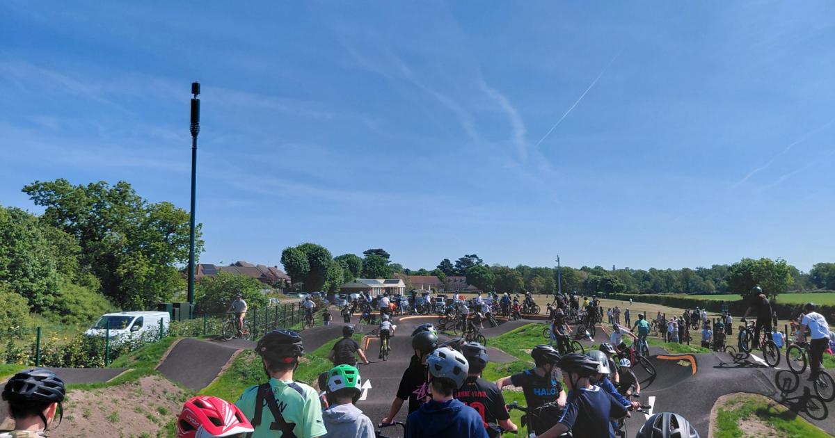 Professional biker Jono Jones at Kesgrave track launch