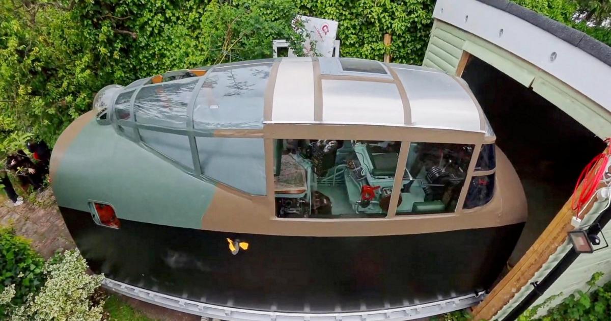 Berkshire man's dream Lancaster model displayed at RAF base