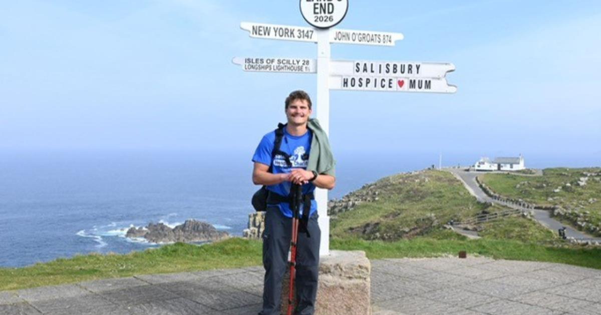 James completes 650-mile walk for Salisbury Hospice