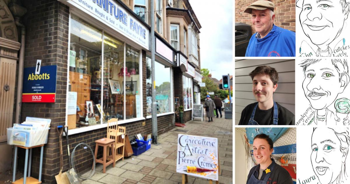 Artist reveals caricature portraits mission in Cromer