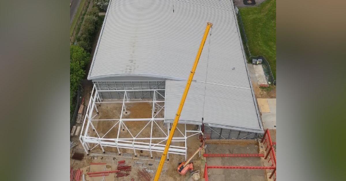 Latest progress on four-lane swimming pool in Fakenham