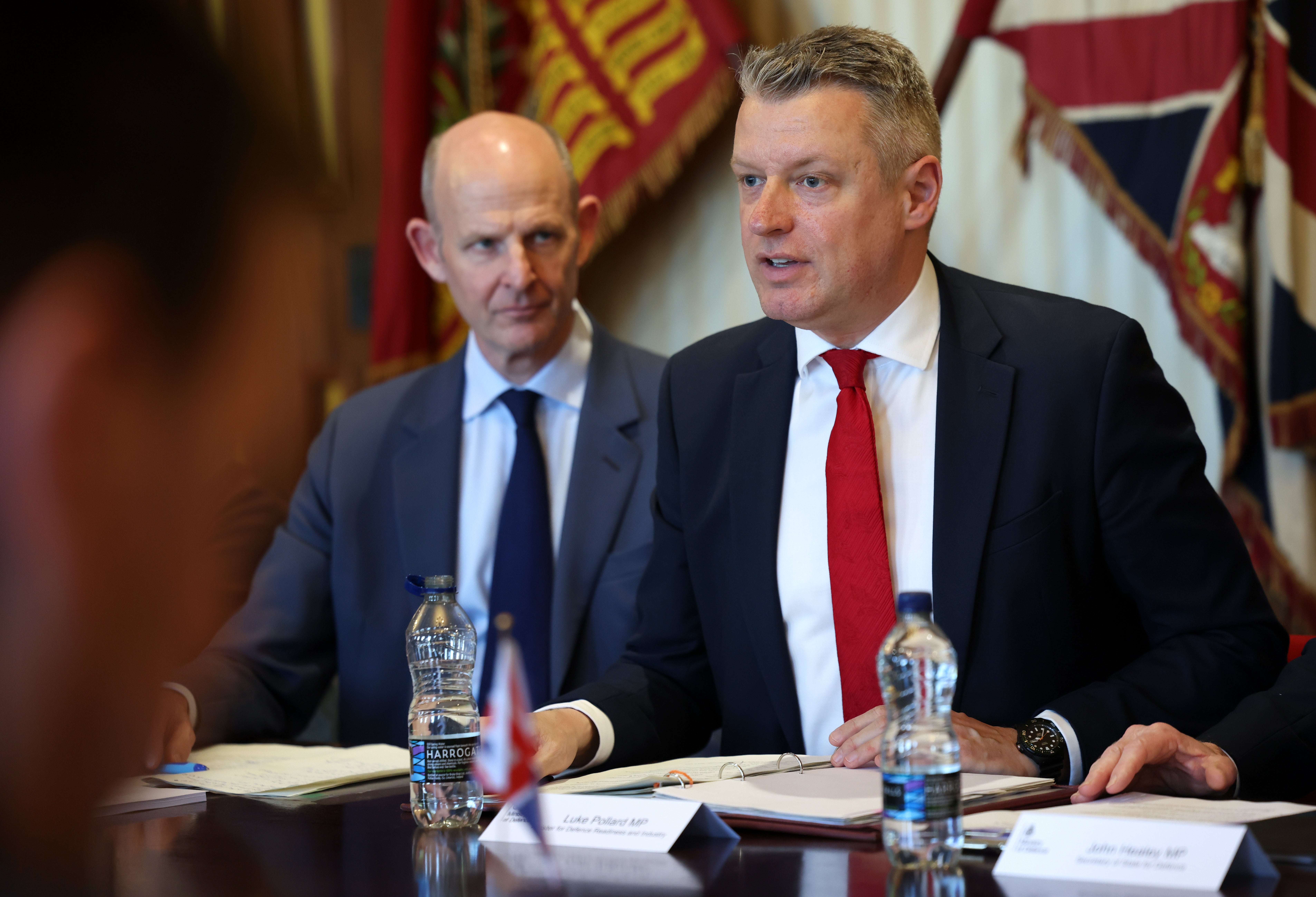 Luke Pollard speaks during a roundtable meeting