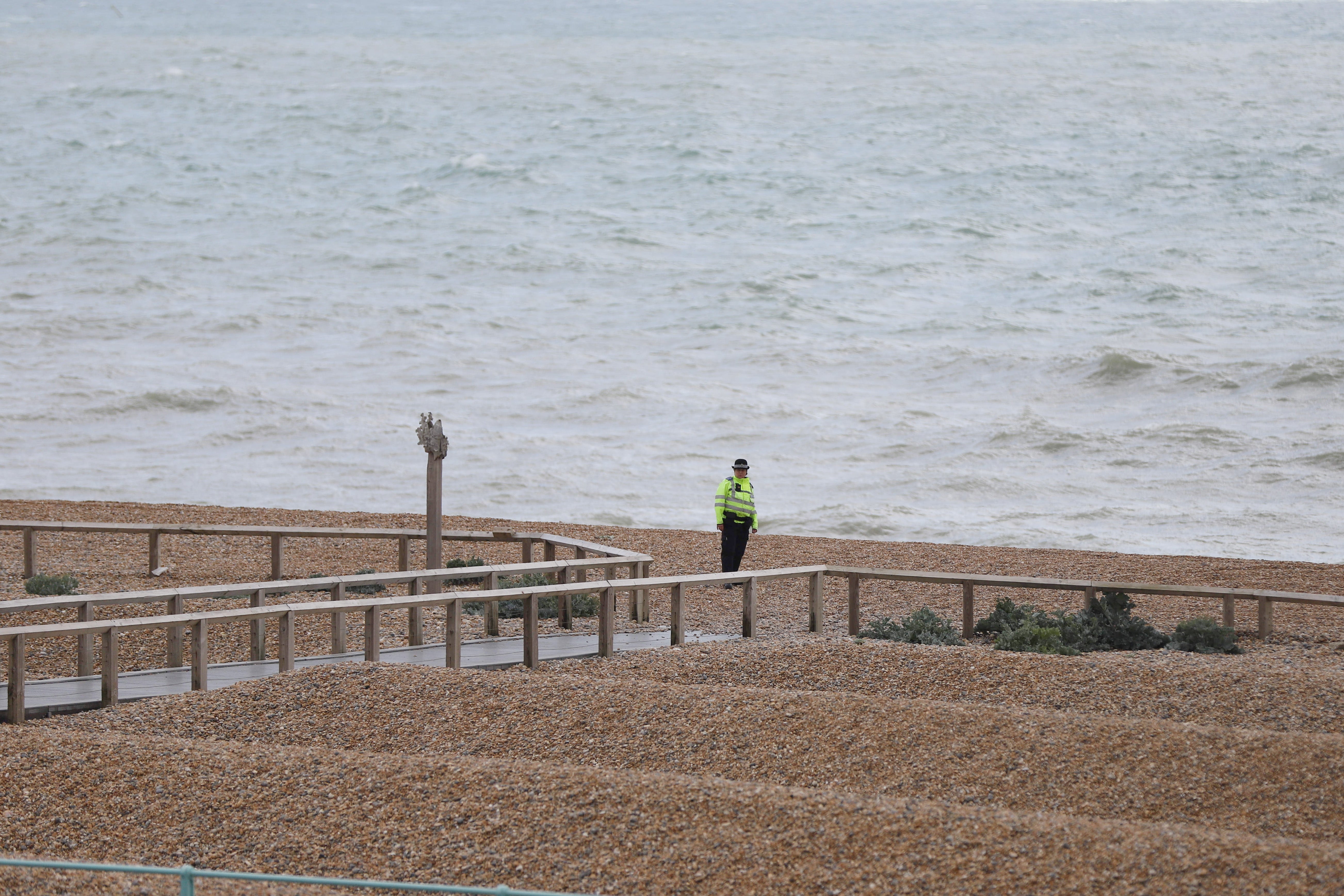 A police presence remained at the site of the discovery as authorities conducted their investigations