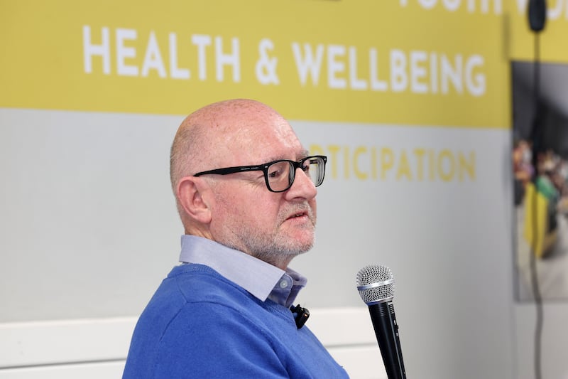 Dr Pat Bracken, a critical psychiatrist based in Cork at an event in west Belfast supporting New Script for Mental Health campaign to explore alternative solutions to the mental health crisis. PICTURE: MAL MCCANN