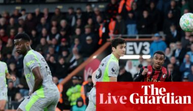 Bournemouth v Manchester City: Arsenal can win Premier League if visitors slip up as Guardiola heads for exit – live | Premier League