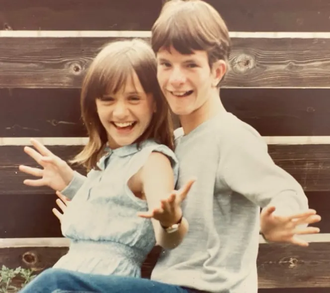 Anne-Marie Duff with her brother Eddie.