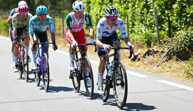 NOVI LIGURE, ITALY - MAY 21: Juan Pedro Lopez of Spain and Team Movistar competes in the breakaway during the 109th Giro d&amp;amp;apos;Italia 2026, Stage 12 a 175km stage from Imperia to Novi Ligure / #UCIWT / on May 21, 2026 in Novi Ligure, Italy. (Photo by Tim de Waele/Getty Images)