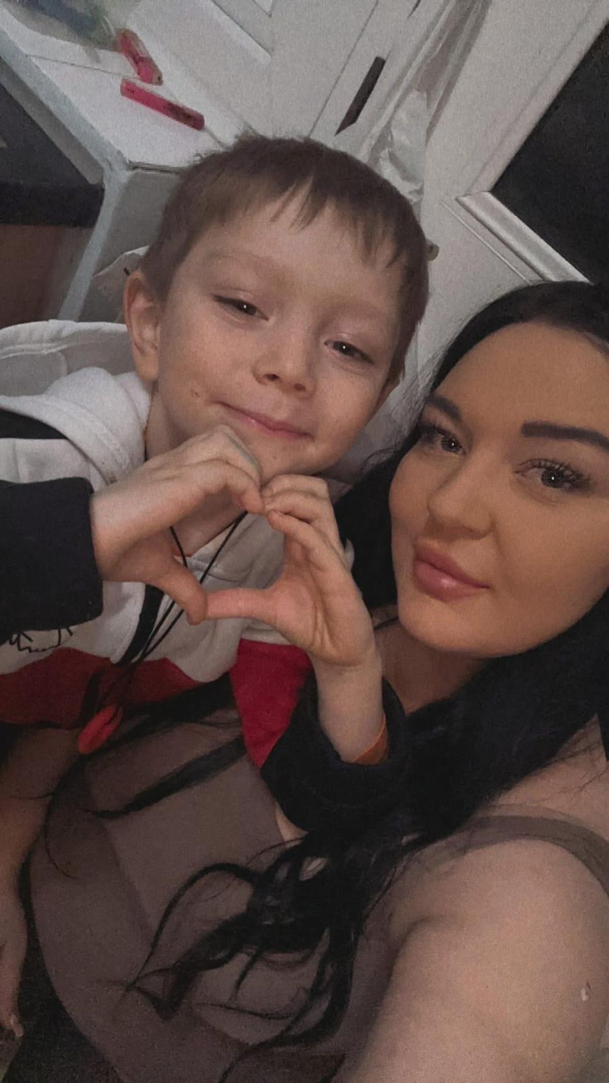 Leo Timney-Peers, six, and his mum Keeley Timney