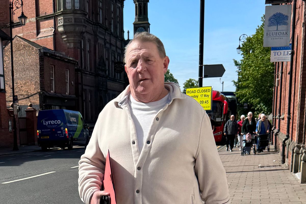 Rugby league legend Andy Gregory pictured outside Chester Magistrates' court 