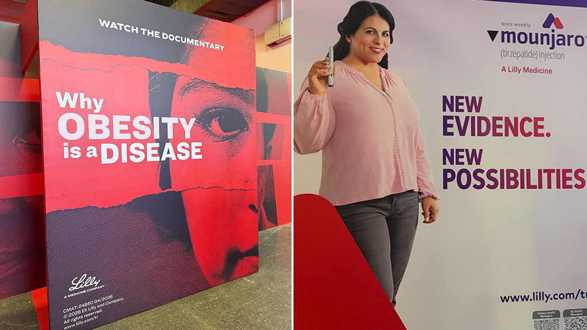 Promotional posters at the European Obesity Congress in Istanbul