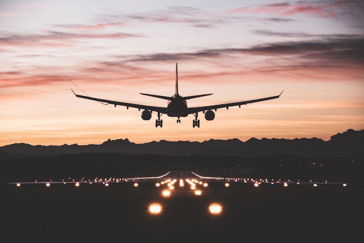 Plane on the runway