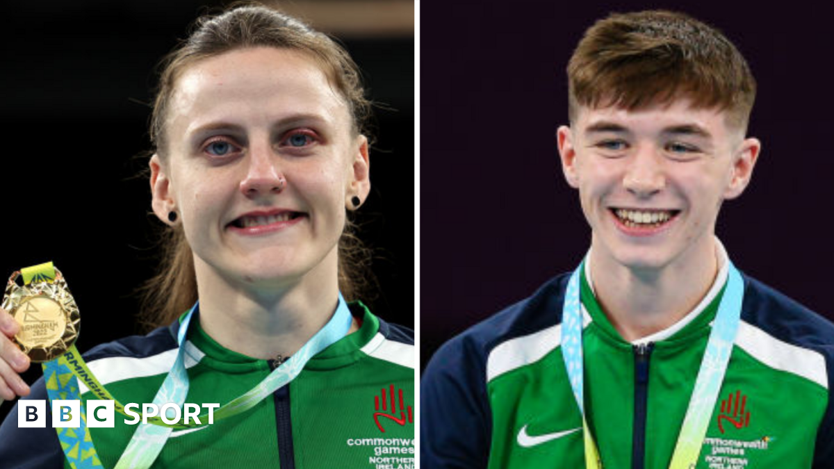 Michaela Walsh and Jude Gallagher after their gold medal wins at the 2022 Commonwealth Games