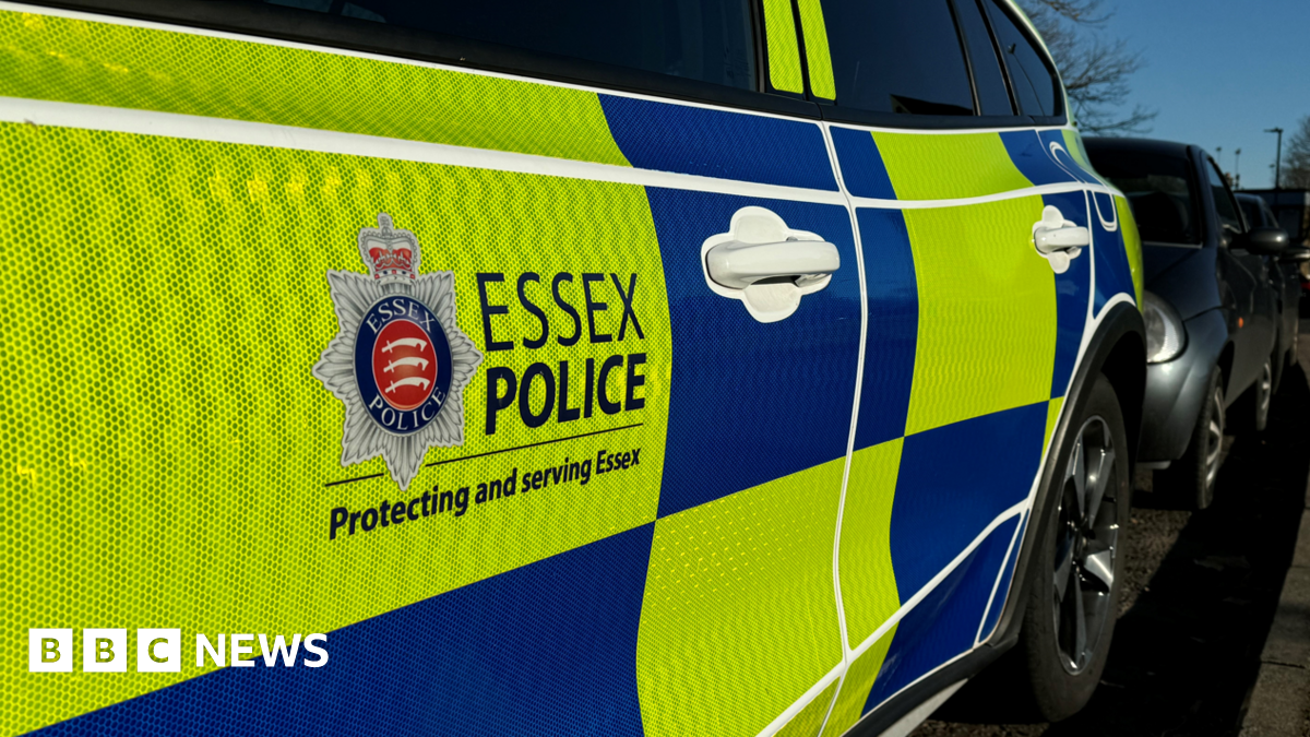 A close-up picture of the side of an Essex Police car.
