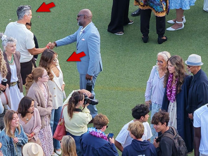 Jessica Alba and Cash Warren at daughters graduation backgrid 2