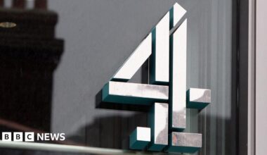 Large Channel 4 logo on the side of a building