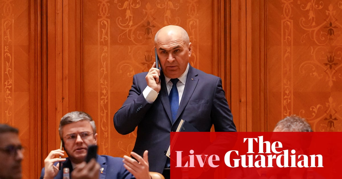 ‘With calm, we will get through this’: Romanian president speaks out after government collapses – as it happened | World news
