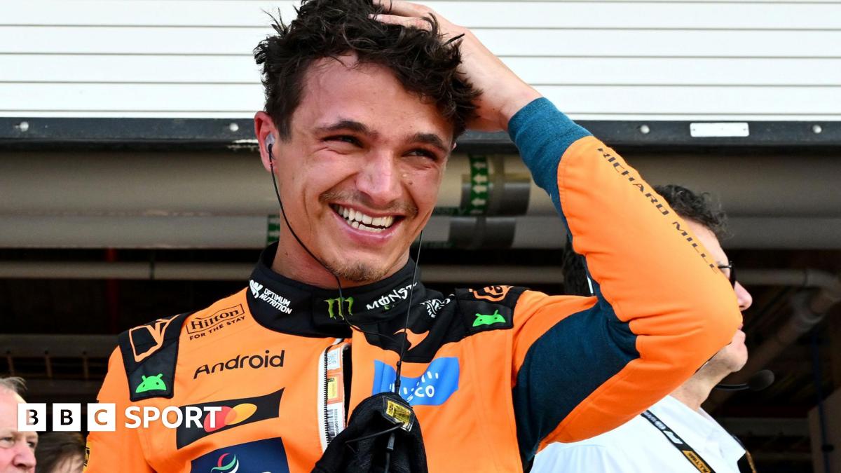 McLaren's Lando Norris during Miami Grand Prix sprint qualifying