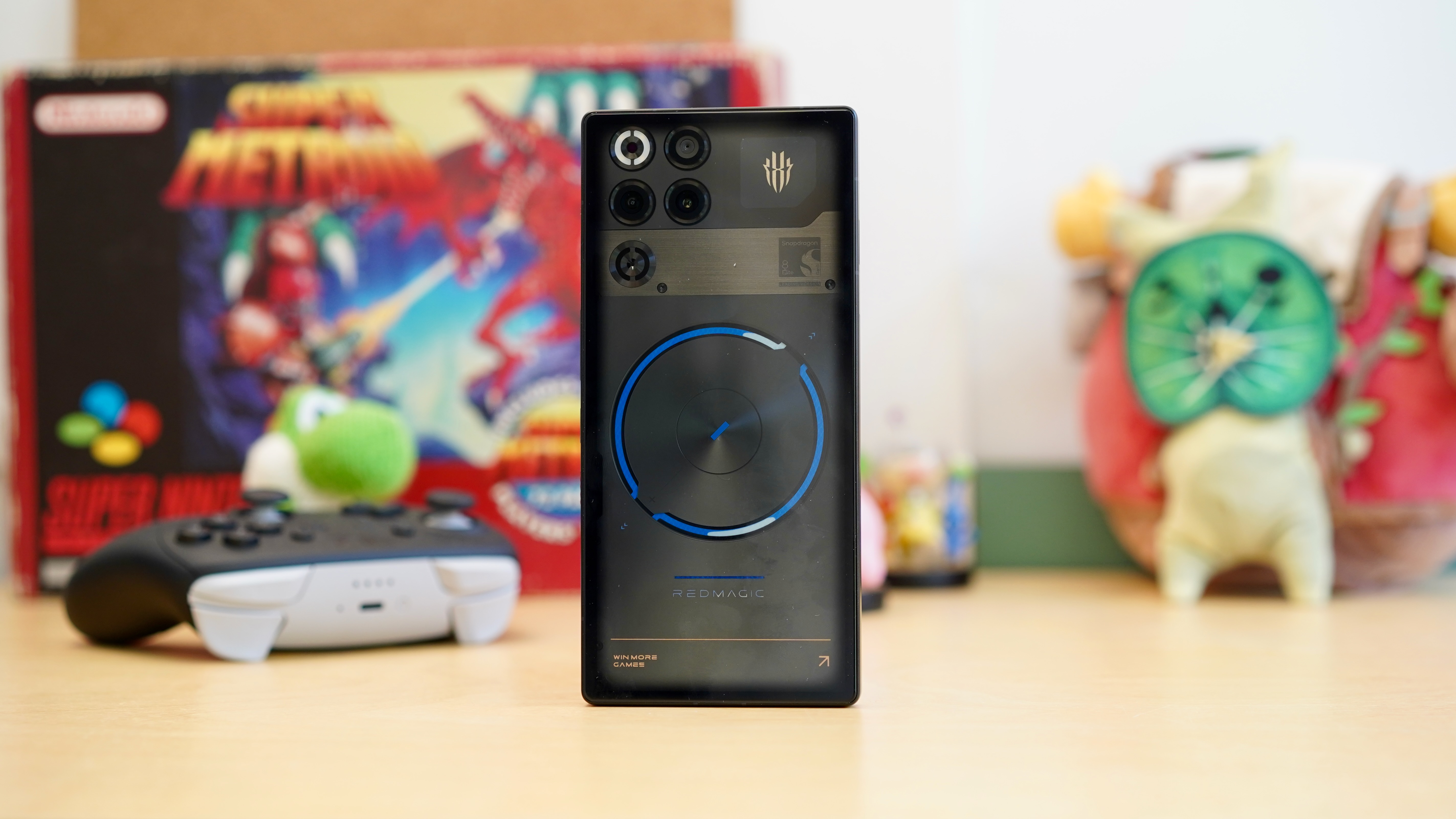 The RedMagic 11S Pro resting on a wooden table