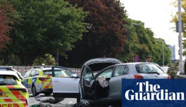 Nine injured after car pursued by police crashes in east London | UK news