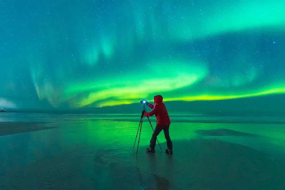 Photographer on Skagsanden beachCredit: Getty