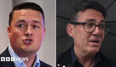 A split image of Andy Burnham and Wes Streeting