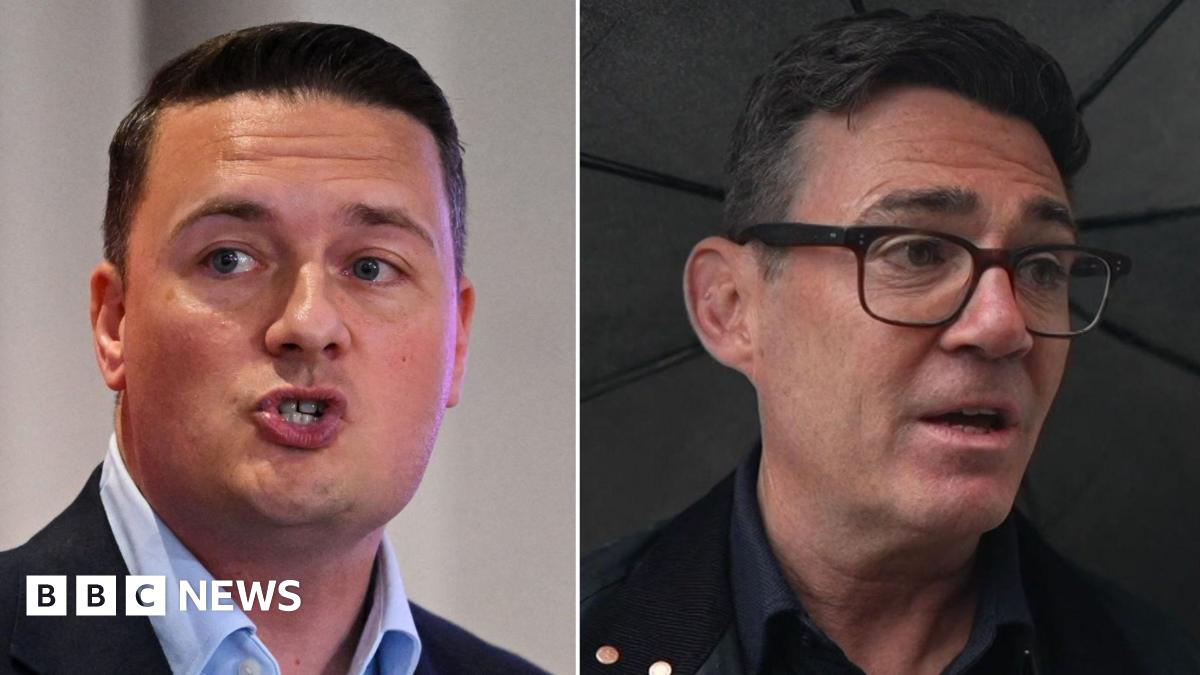 A split image of Andy Burnham and Wes Streeting