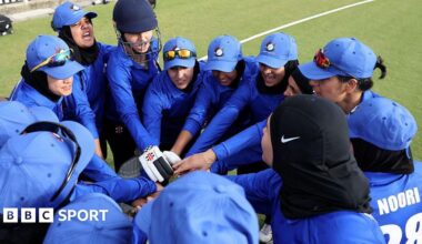 An Afghan women's XI playing in Melbourne in 2025