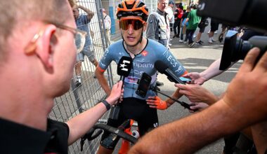 Ben Turner of Great Britain and Netcompany INEOS Cycling Team meets the media press after the 109th Giro d&amp;apos;Italia 2026, Stage 4 a 138km stage from Catanzaro to Cosenza