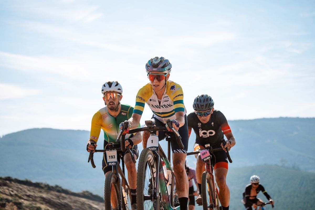 SEVEN UCI Gravel World Series race in 2025 with Australian champion Tiffany Cromwell riding toward victory