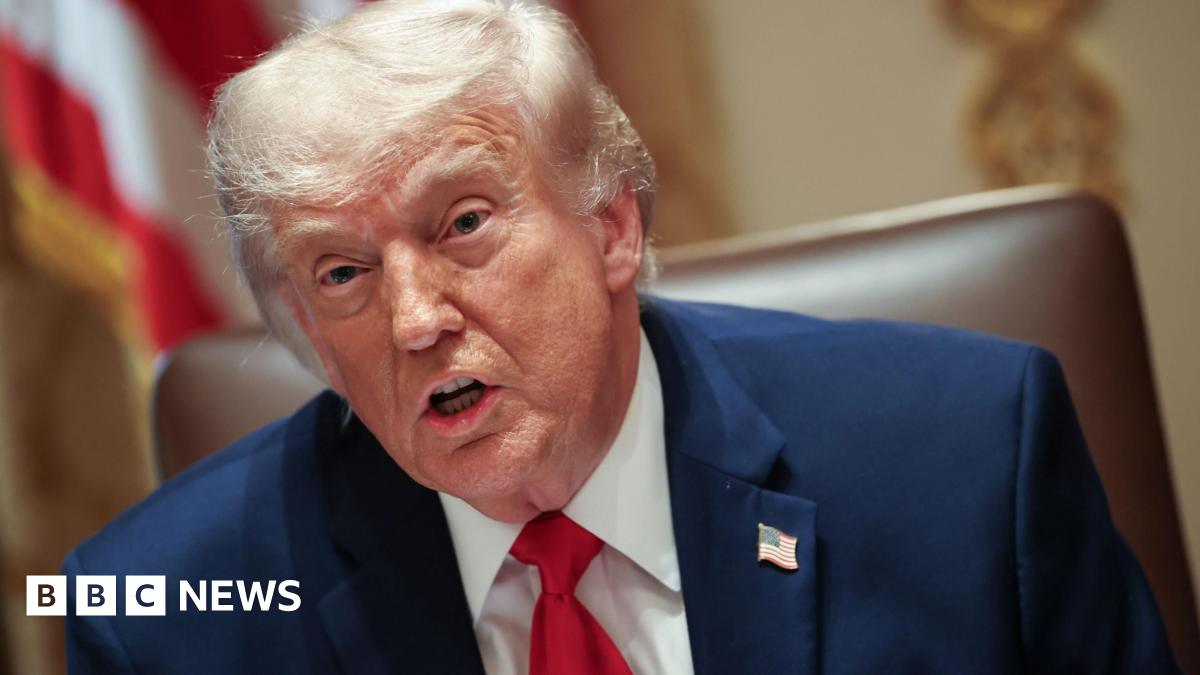 US President Donald Trump speaks during a cabinet meeting in the Cabinet Room of the White House