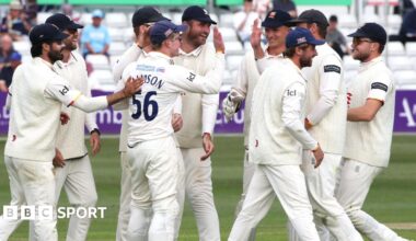 Essex celebrate taking wicket